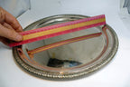 12" Silverplate Round Etched Serving Tray Food Platter Plate Silver Plated Plate