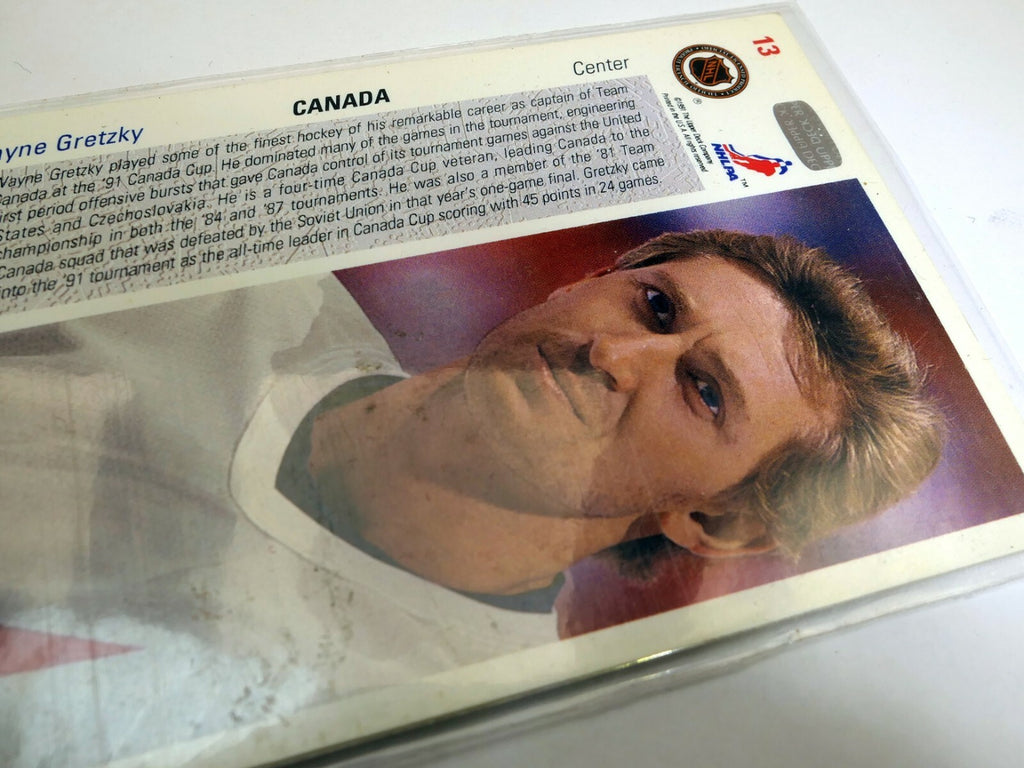 1991 1992 Upper Deck Trading Card # 13 Wayne Gretzky Canada Center