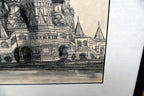 1996 St. Basil's Cathedral Ink Signed Numbered Moscow Russia Art Muchina M. B.