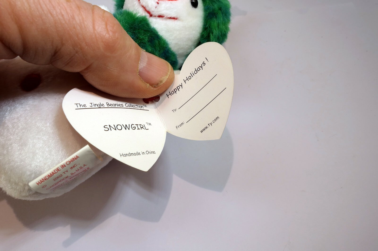 TY Jingle Beanies "Snowgirl " 2002 tag date New Christmas  
