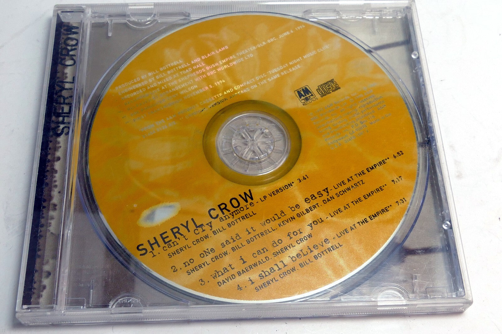 Sheryl crow [music cd only] 1995 a&m 31454 0126 4/2 tuesday night music club