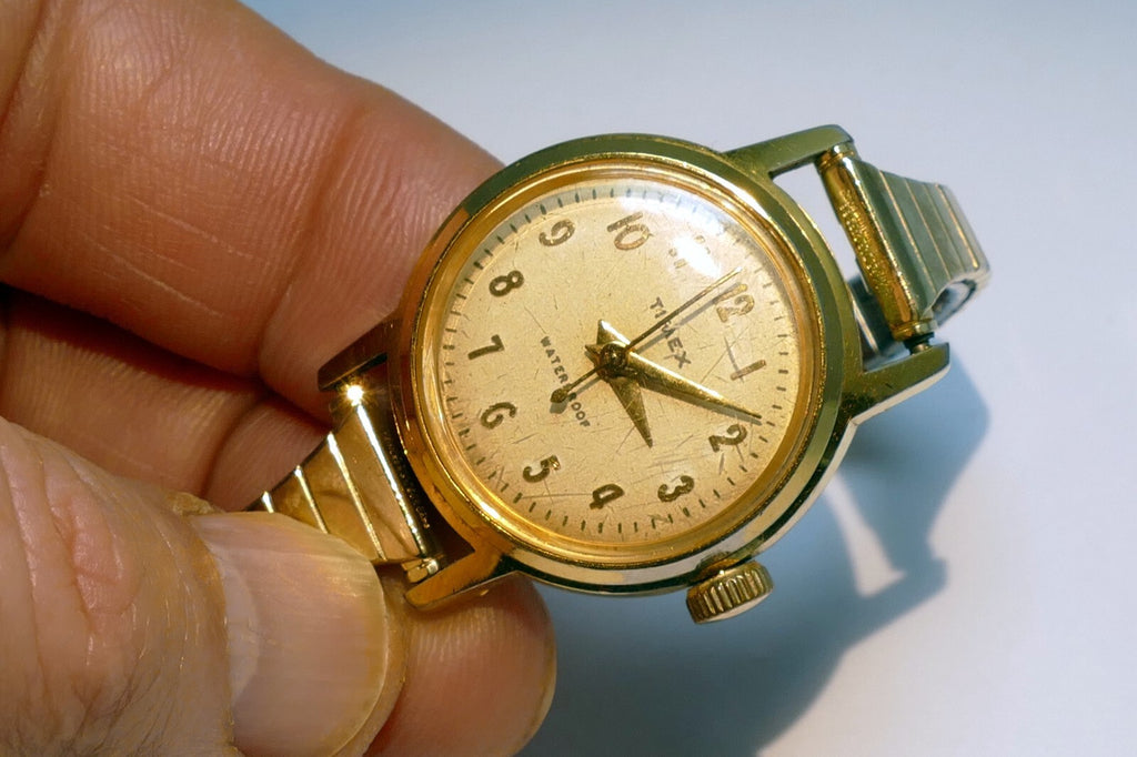 TIMEX LADIES WATCH WRISTWATCH GOLD TONE - as found as is parts repair