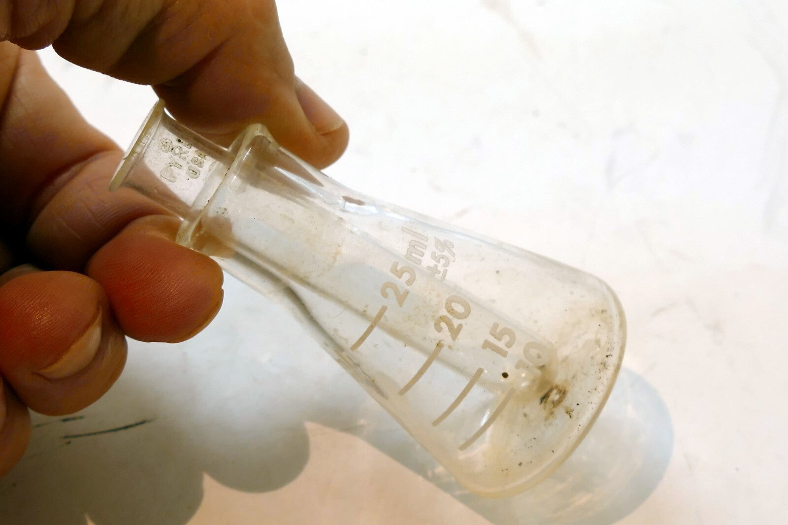 25ml Volumetric Flask Mercer/Pyrex Glass Vintage 4980 with TUBE
