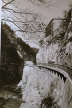 Pass festung postcard black & white austria vintage   unposted