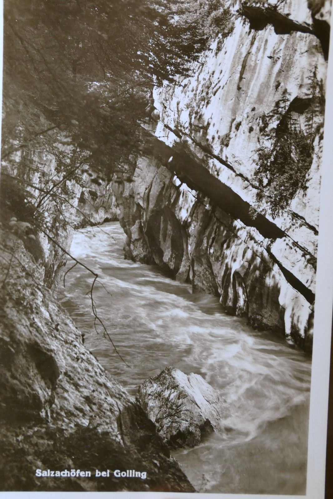 Salzachöfen bei golling postcard black & white austria vintage   unposted