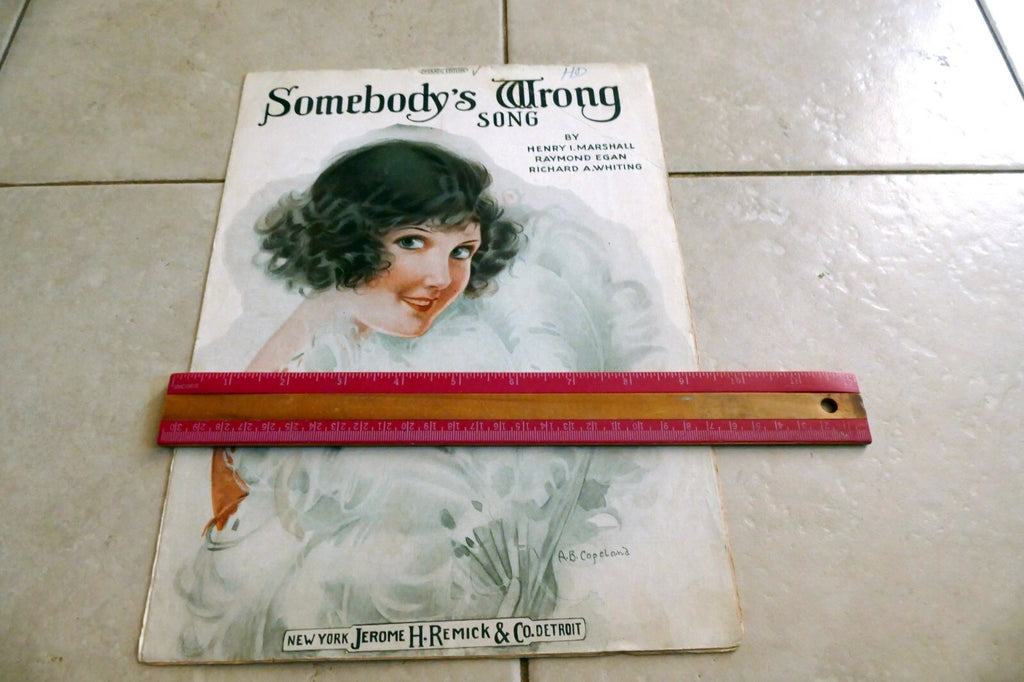 Somebody's Wrong Song by Henry Marshall Egan Whiting 1923 New York