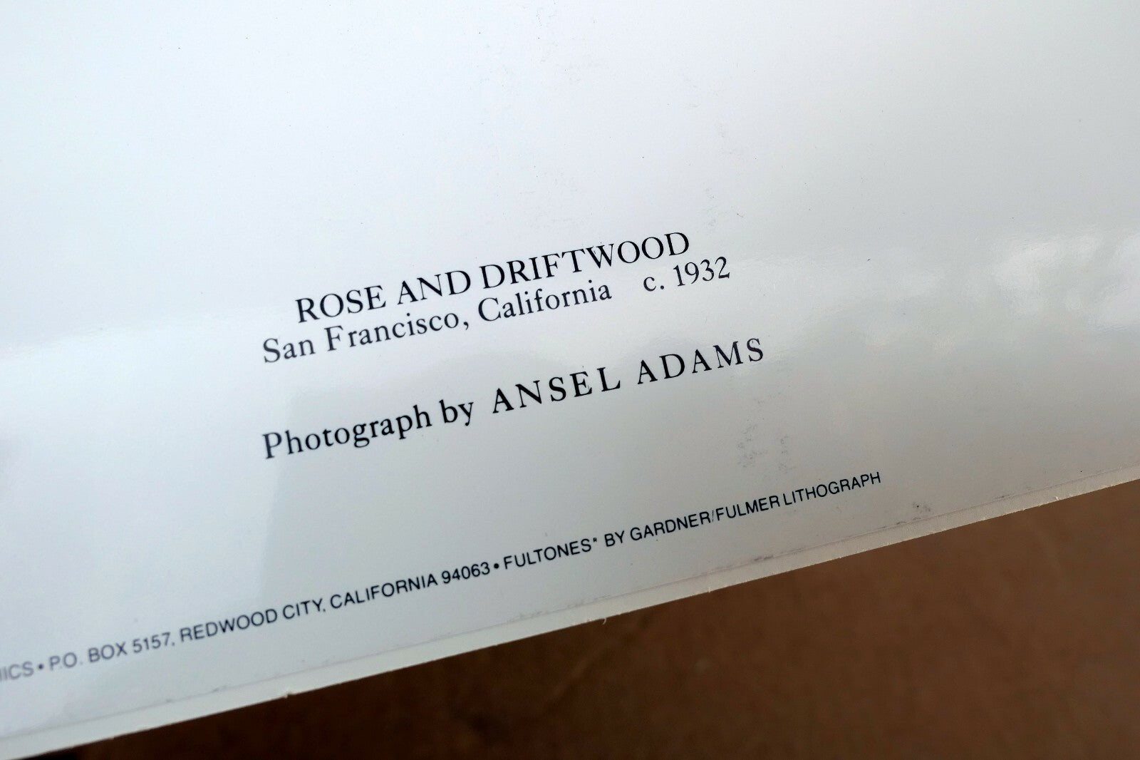 Rose and Driftwood 1932 California Photograph Ansel Adams A-019-85 greeting card