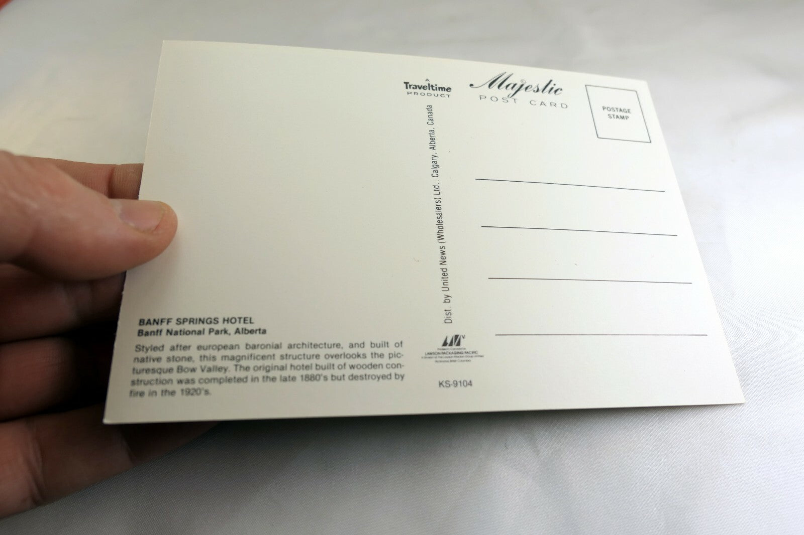 Banff Springs Hotel National Park Alberta Canada USA Postcard vintage 1970's