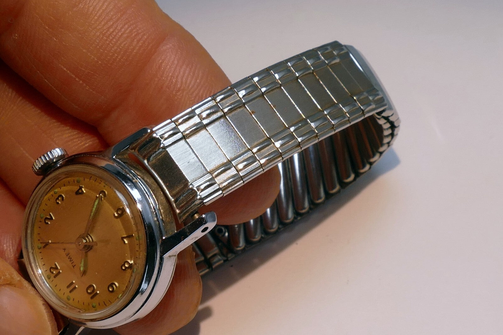 TIMEX LADIES WATCH WRISTWATCH Silver TONE - as found Untested  parts or repair
