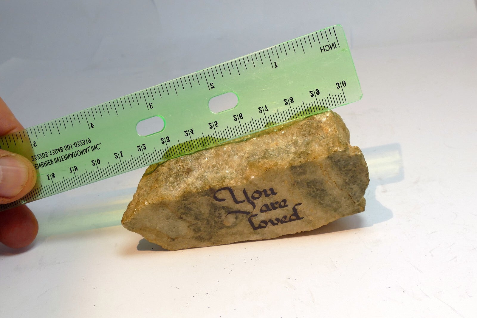 You Are Loved Granite Stone Plaque Israel  Religious 4" long