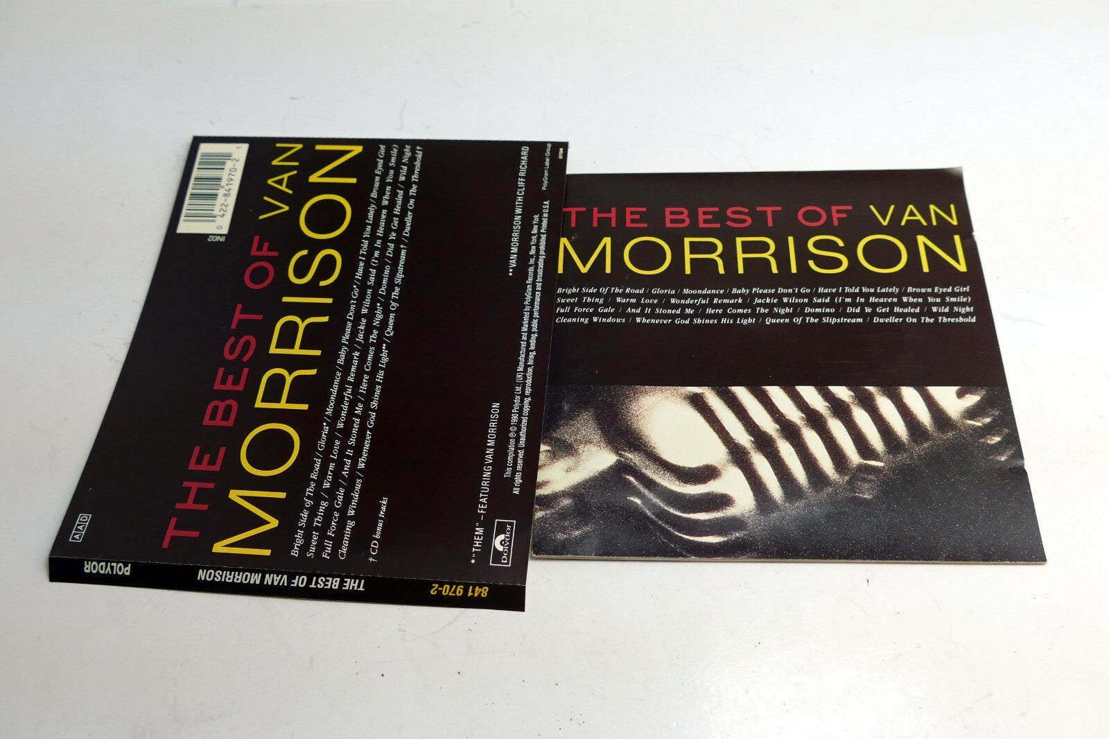 Inlay cover art only   no case or cd included best of van morrison 1990 polydor