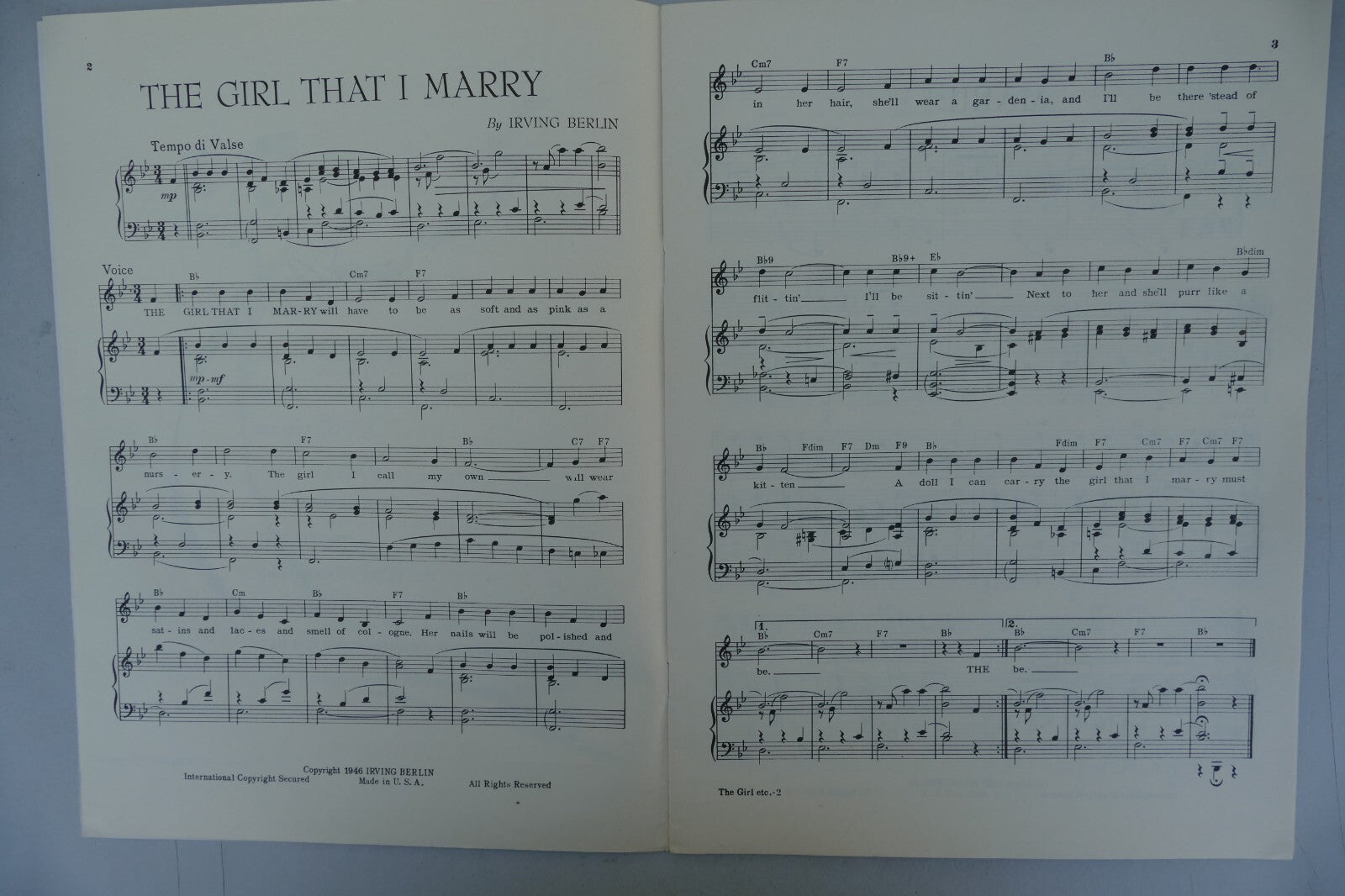 Irving Berlin Waltzes collection No 1 and No 2 1945 by Irving Berlin