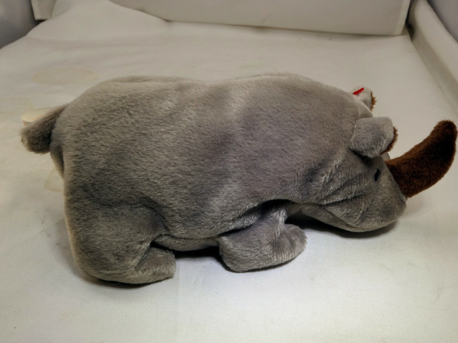Ty beanie baby spike gray rhino rare/retired 1996 plush toy collection