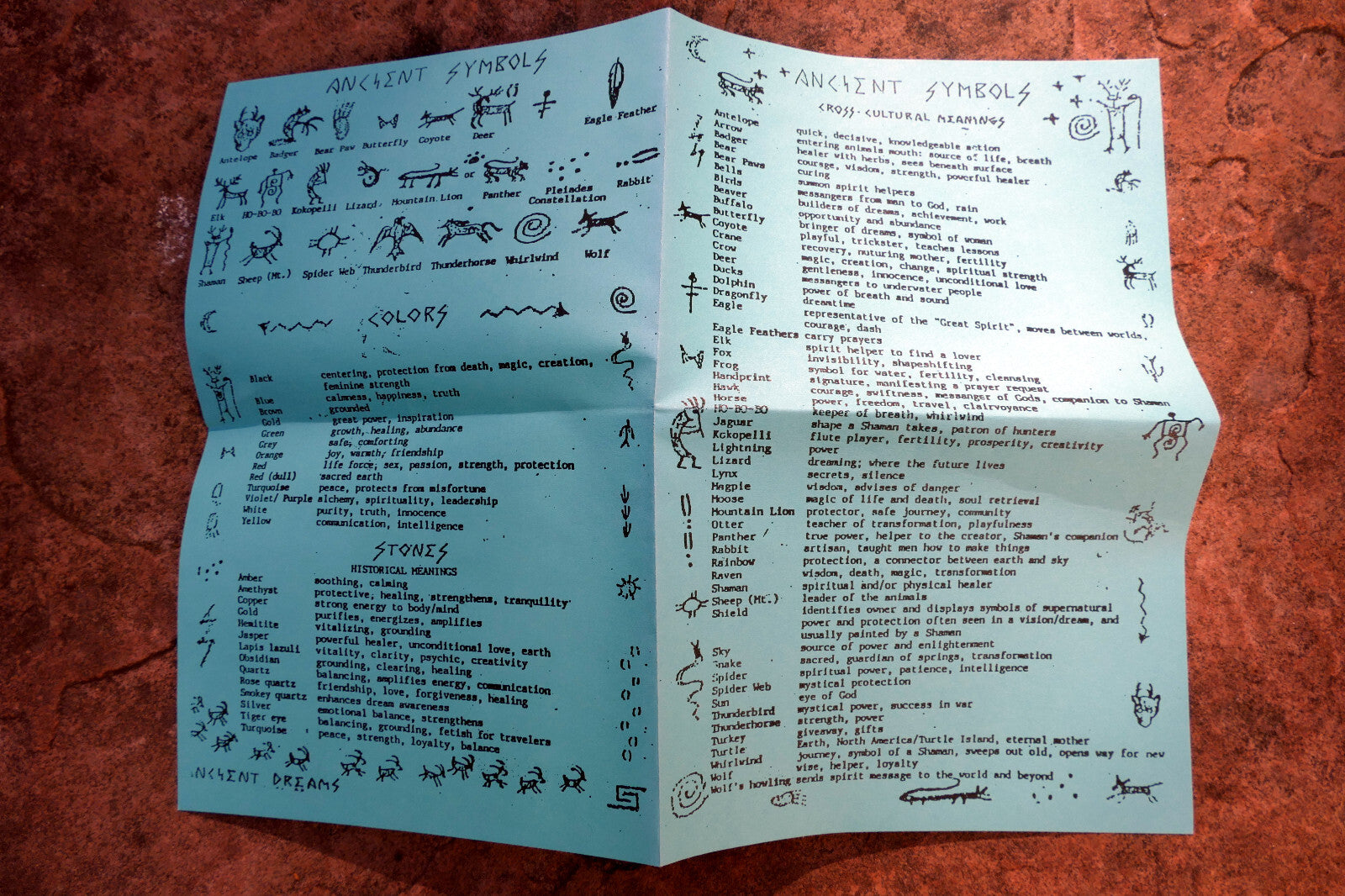 Ancient symbols cross cultural meanings native american tribal brochure