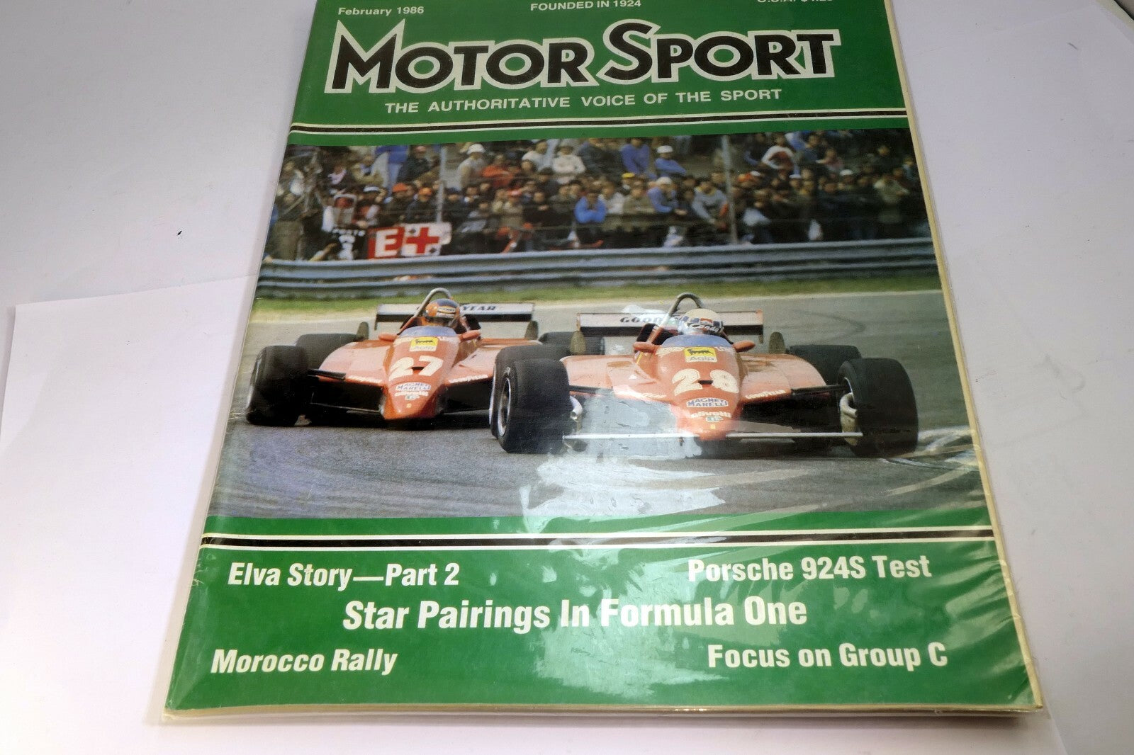 Motor Sport Magazine February 1986 Porsche 924S Test Morocco Rally Formula One