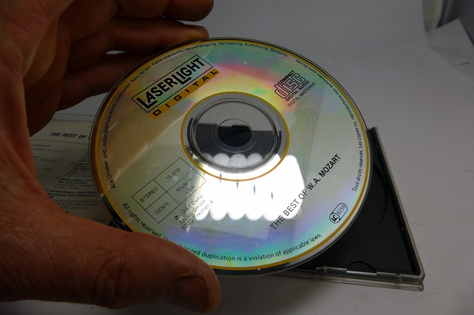 The Best of Wolfgang Amadeus Mozart from 1987 on Laser Light Digital Delta music