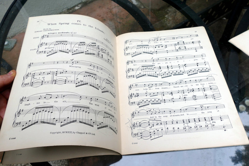Songs Of The Southern Isles Edward Teschemacher Hermann Lohr SHEET MUSIC 1924