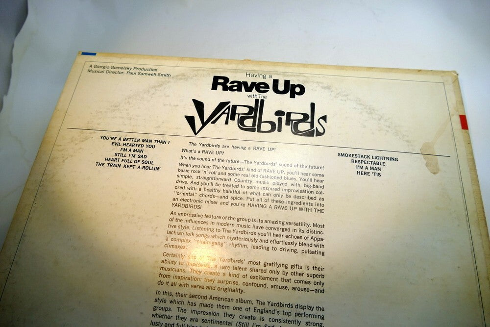 The Yardbirds – Having a RAVE UP with 60s LP LN24177 BN 26167 Epic Vinyl