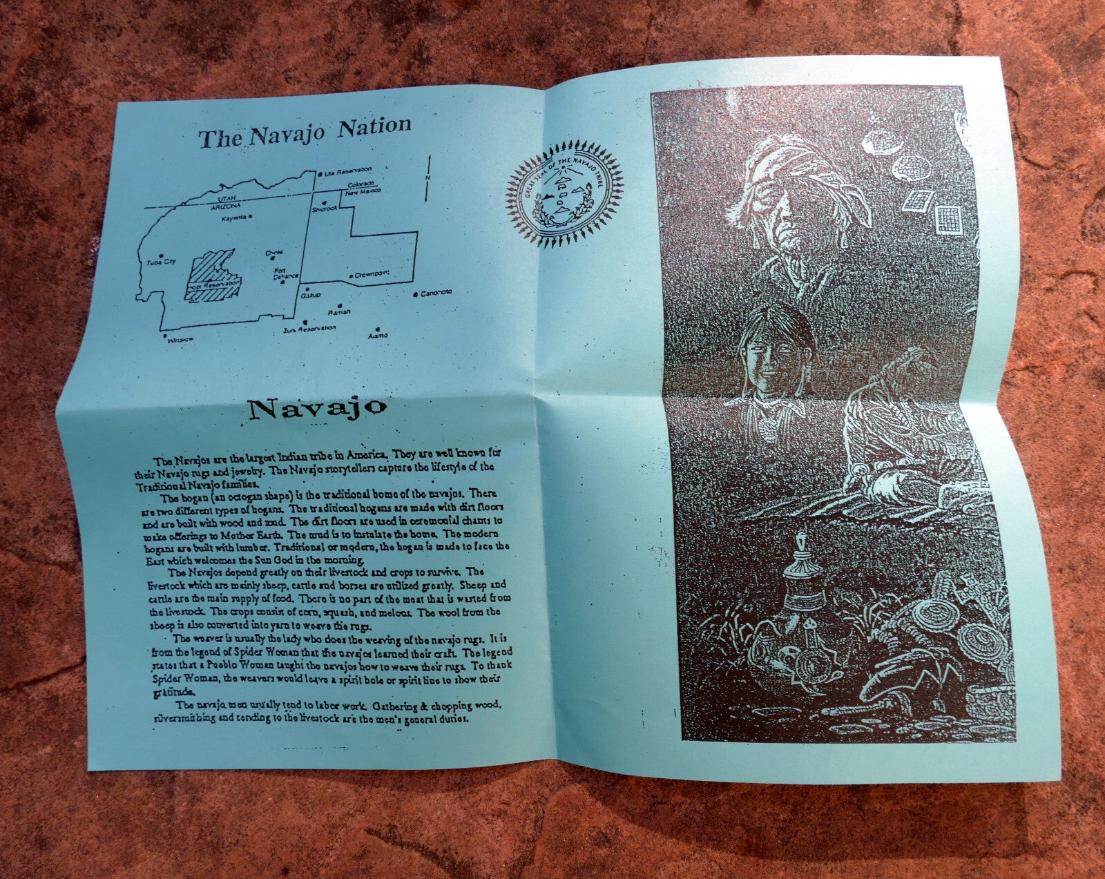 Navajo nation monument brochure map tribal native american