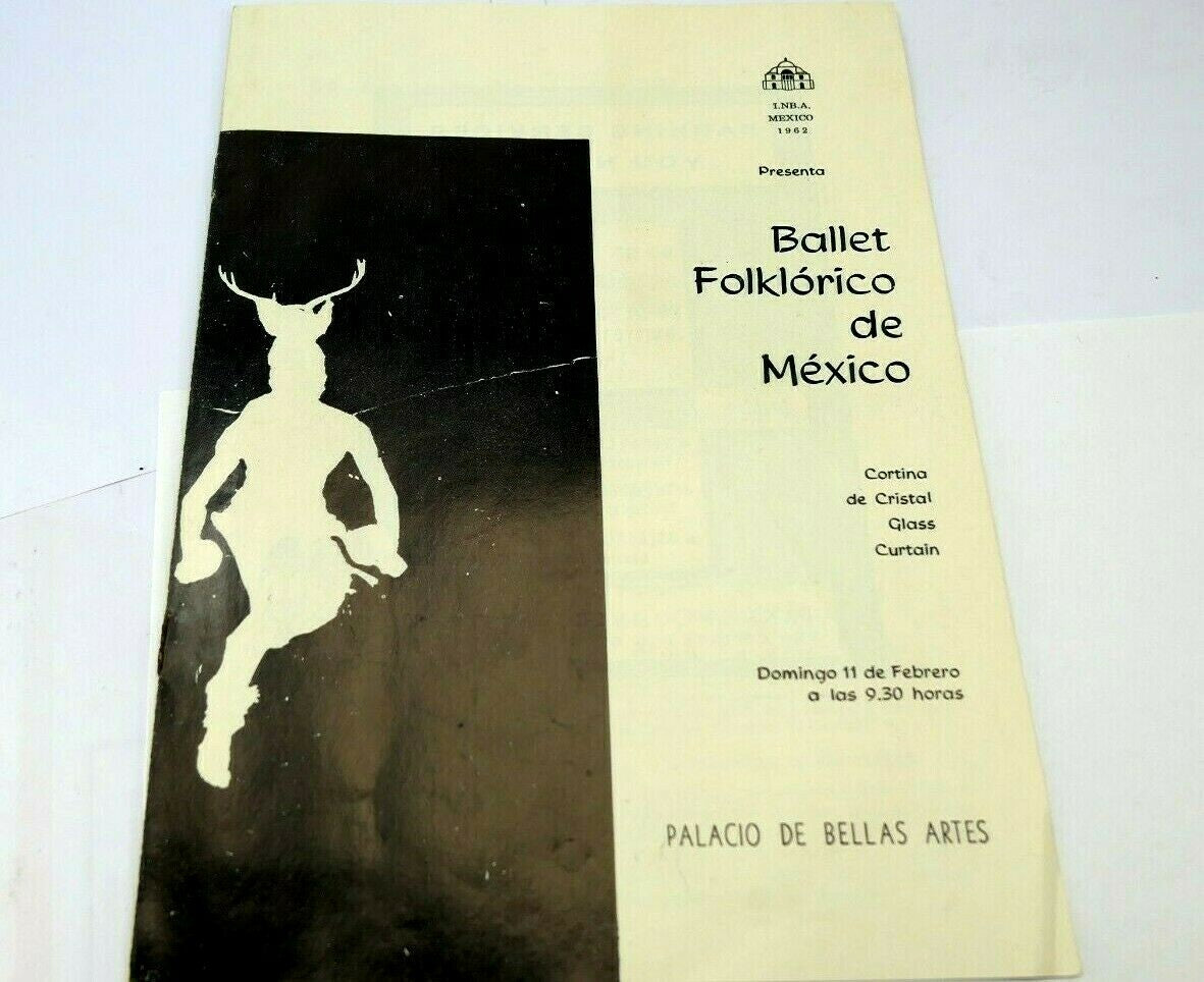 Ballet folklorico de mexico 1962 program brochure palacio de bellas artes