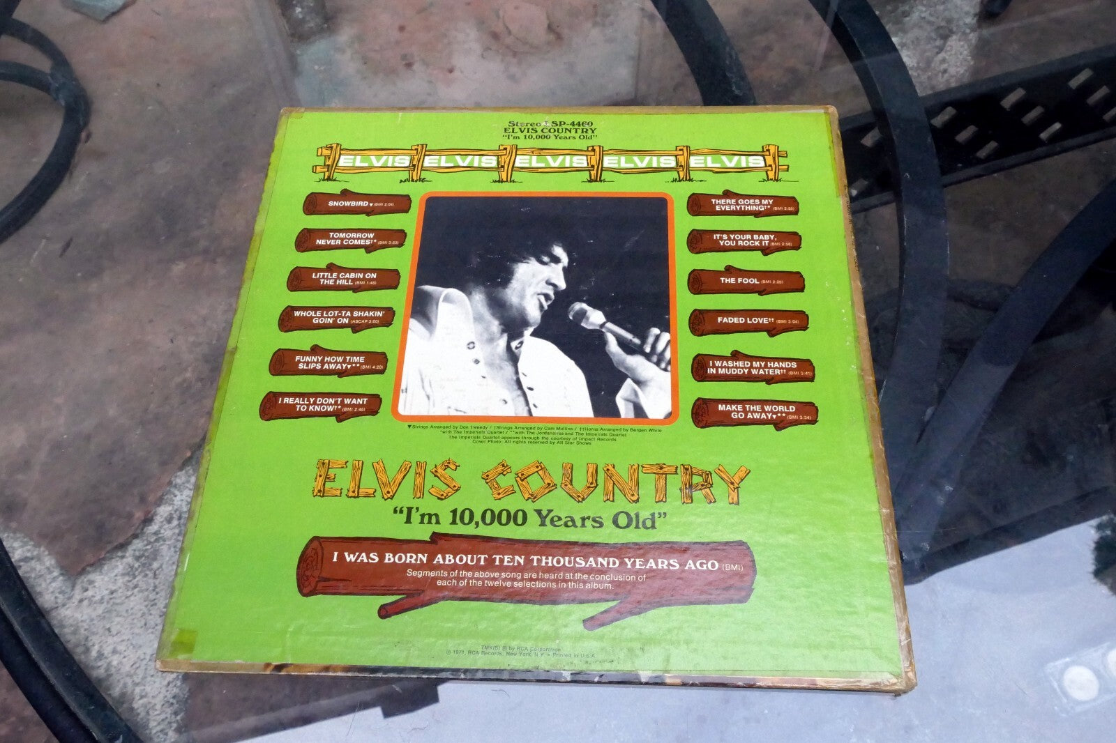 1971 Elvis Presley Elvis Country LSP-4460 - ALBUM ART COVER ONLY