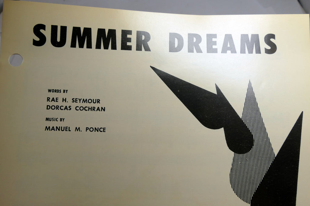 Summer dreams seymour cochran by manuel m. ponce sheet music 1958