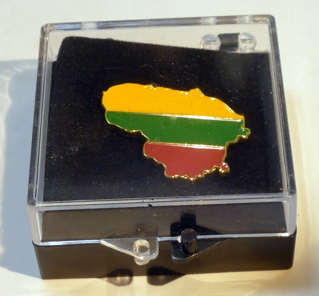 Lithuania country flag hat cap lapel pin 2x3cm