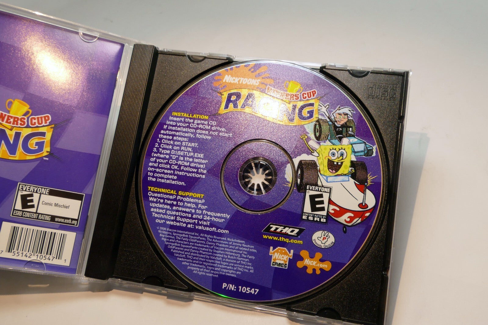 Video Game PC Nicktoons Winners Cup Racing 2006  CD Rom interactive