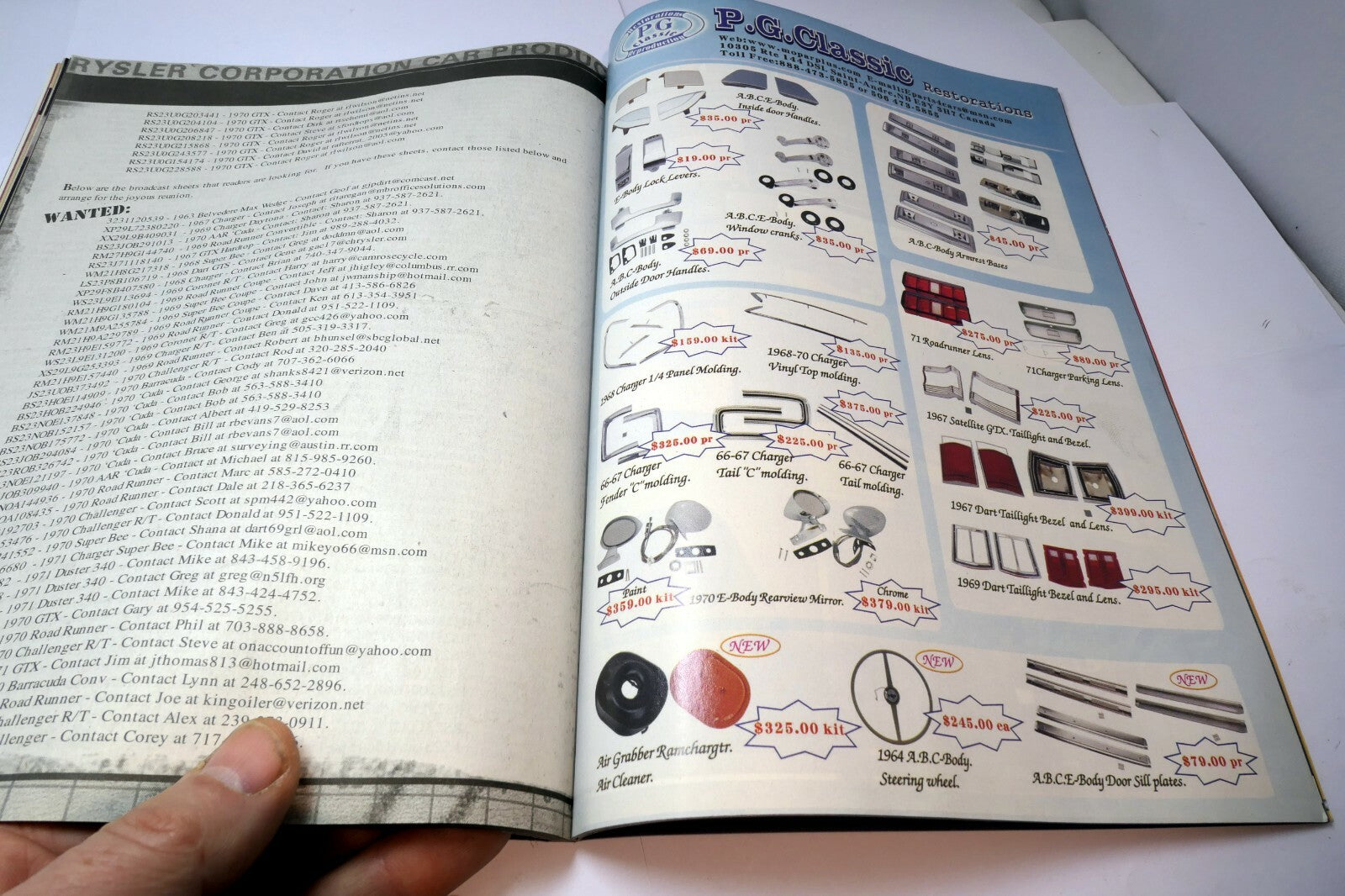 MOPAR Collector's Guide Magazine December 2009 "70 HEMI R/T SE  Challenger 