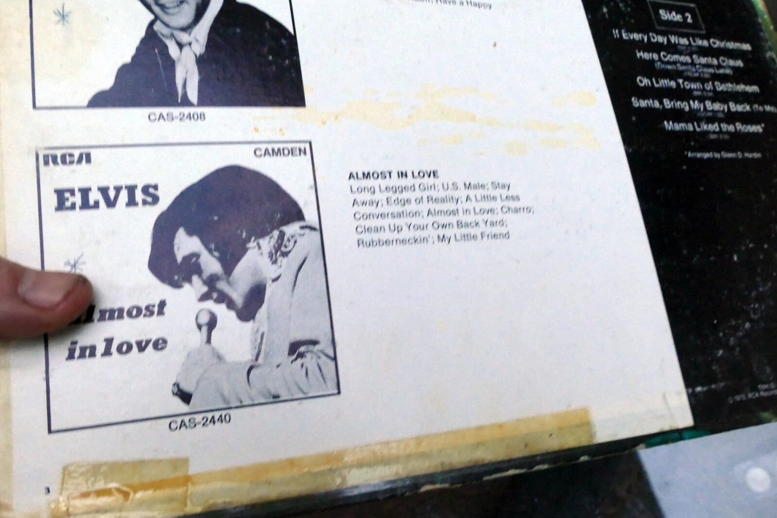 1970 Elvis Presley MONO Christmas Album RCA CAL-2428 - ALBUM ART COVER ONLY