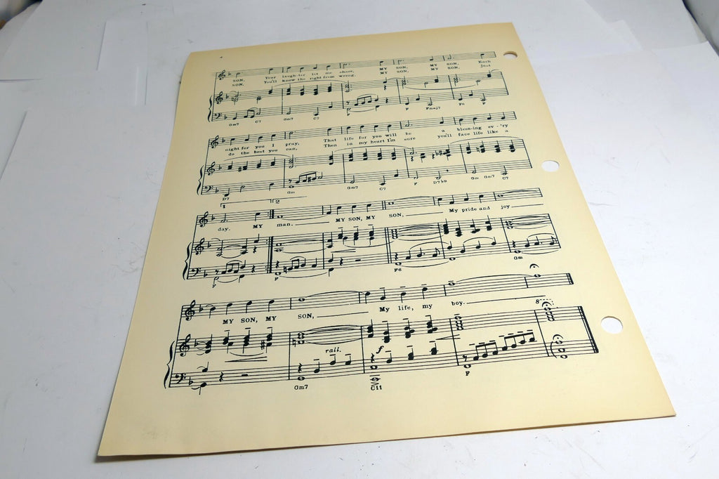 My Son, My Son Bob Howard Calvert Farley  1954 Sheet Music