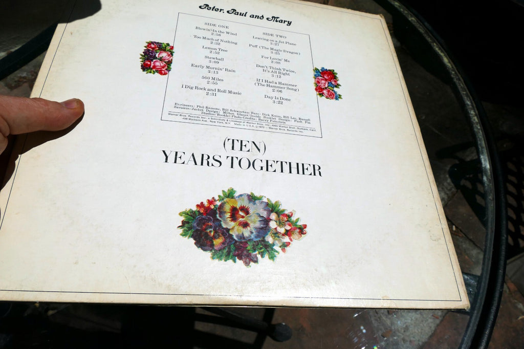 COVER ONLY FOR  - The Best Of Peter Paul and Mary 10 Years Together LP WB 2552