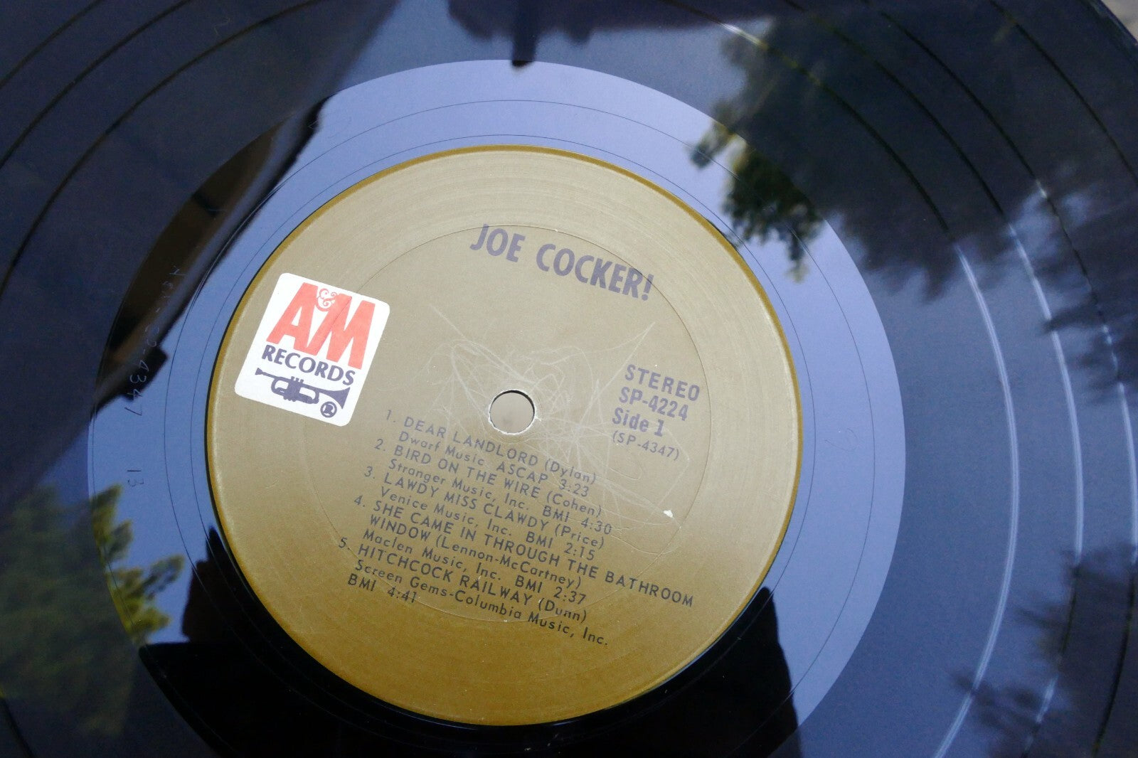 Joe Cocker Self Titled Record 33 RPM LP SP 4224 A&M 1969 VG