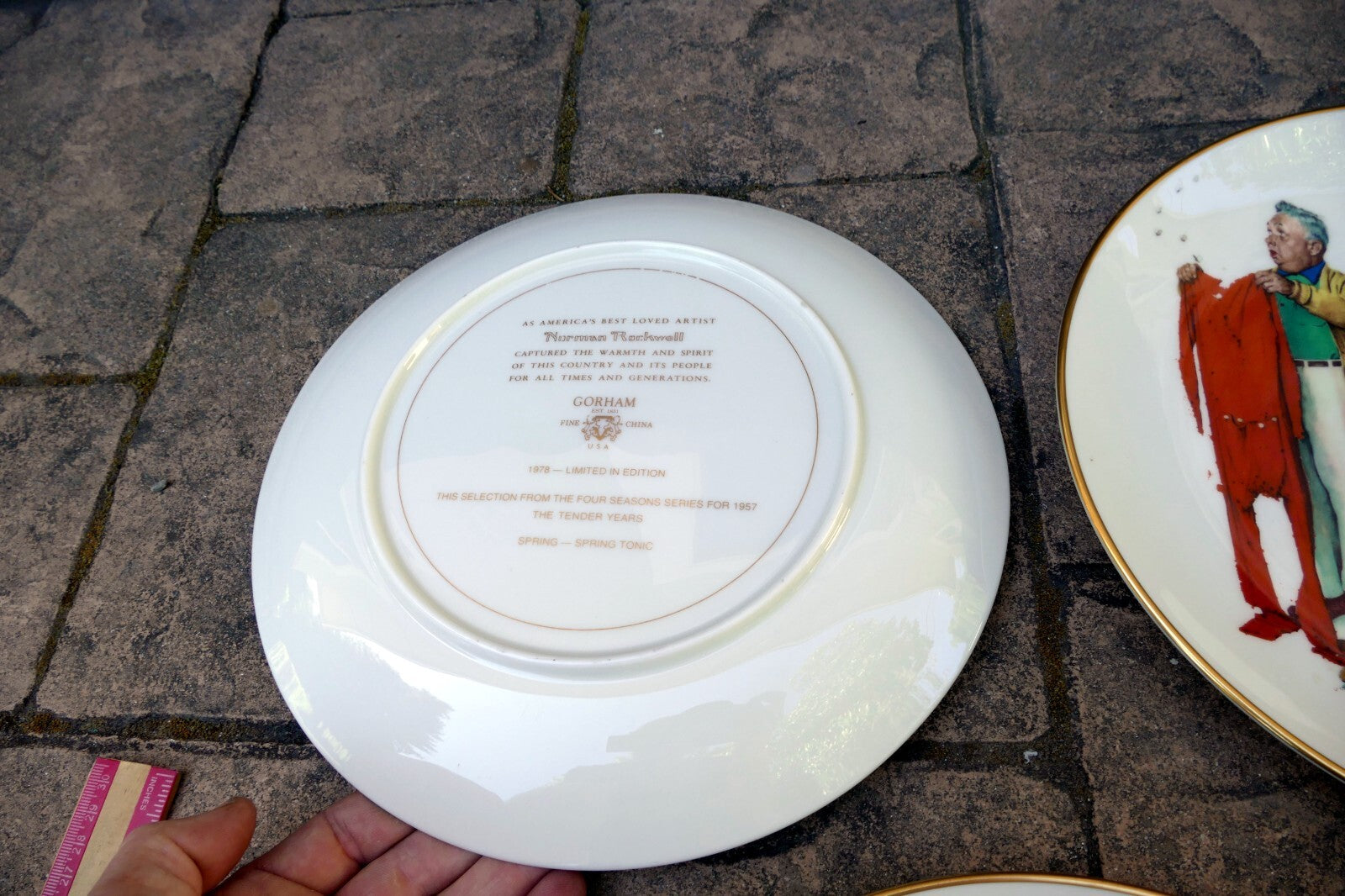 Set of 5 Norman Rockwell / Gorham Collector Plates; "Four Seasons" 1978