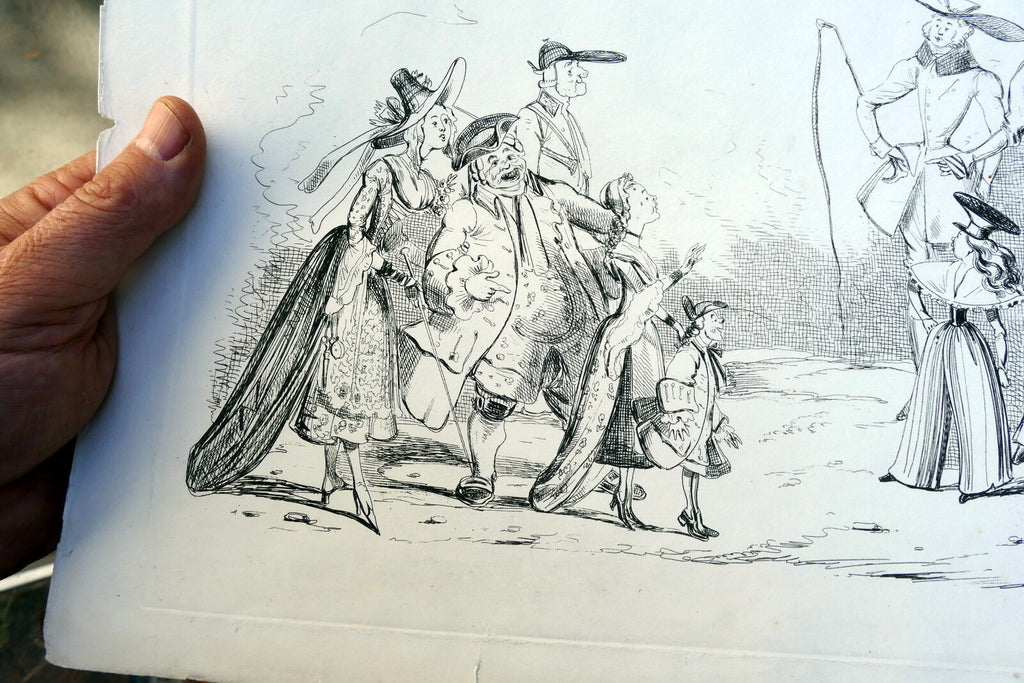 Old WAY'S & NEW WAY'S HENRY HEATH CARICATURE PRINT Title page 1840 Victorian