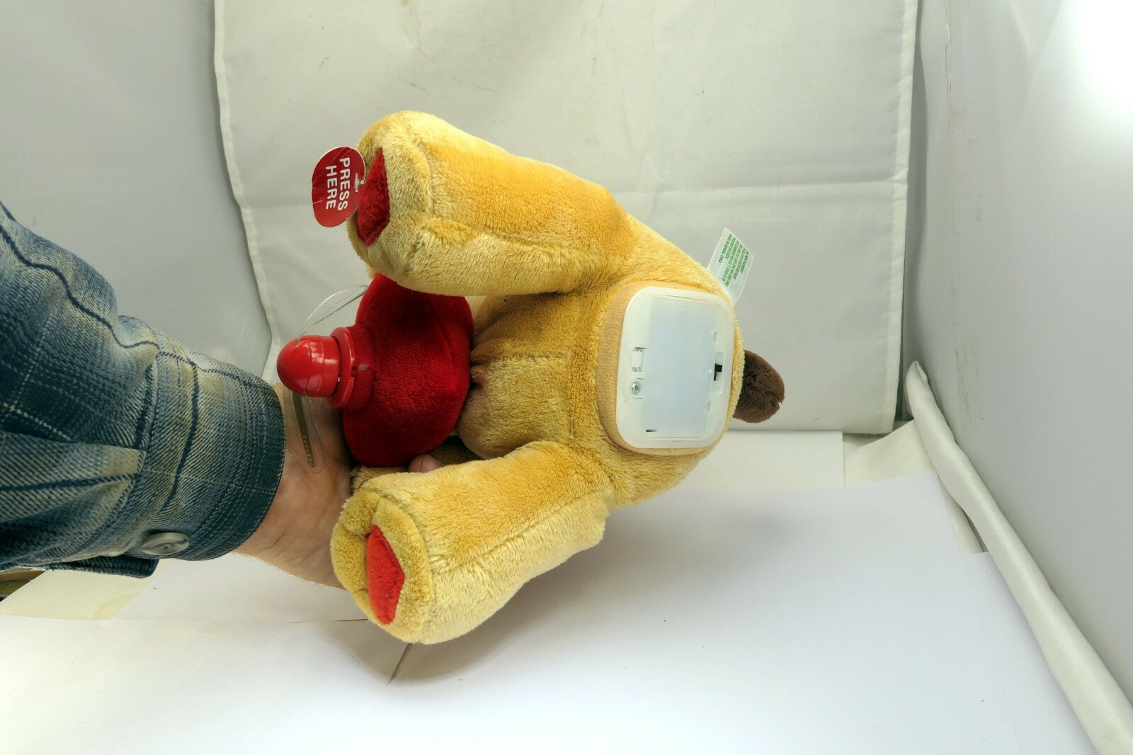 Animated Musical Puppy Dog with Light-Up Spinning Message Fan  Heart Puppy LED