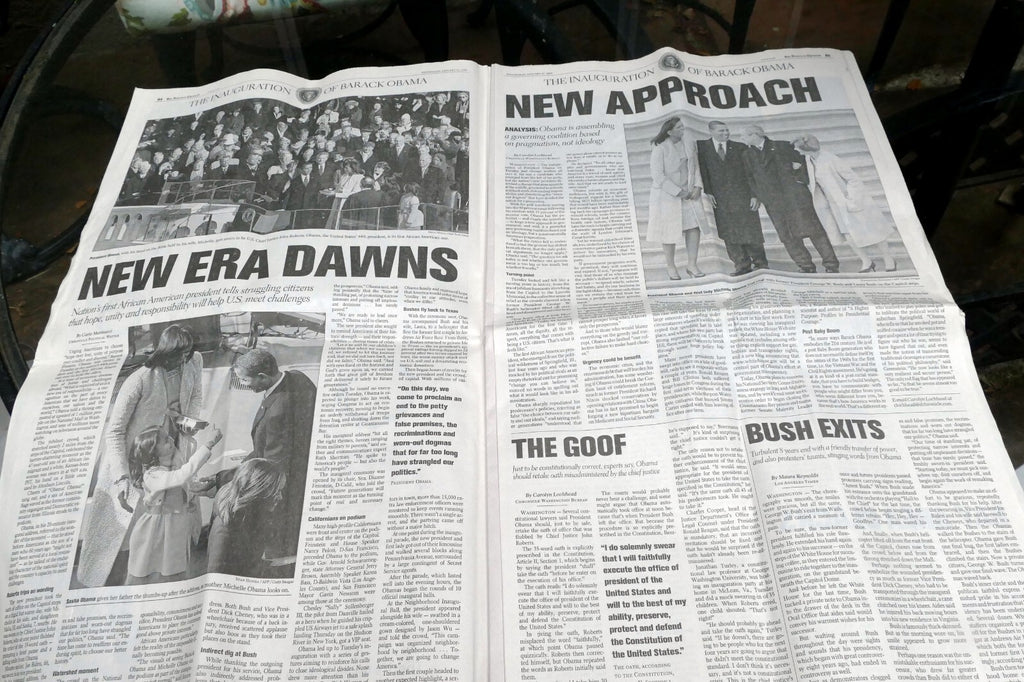 Jan 21st 2009 San Francisco Chronicle OBAMA Inauguration