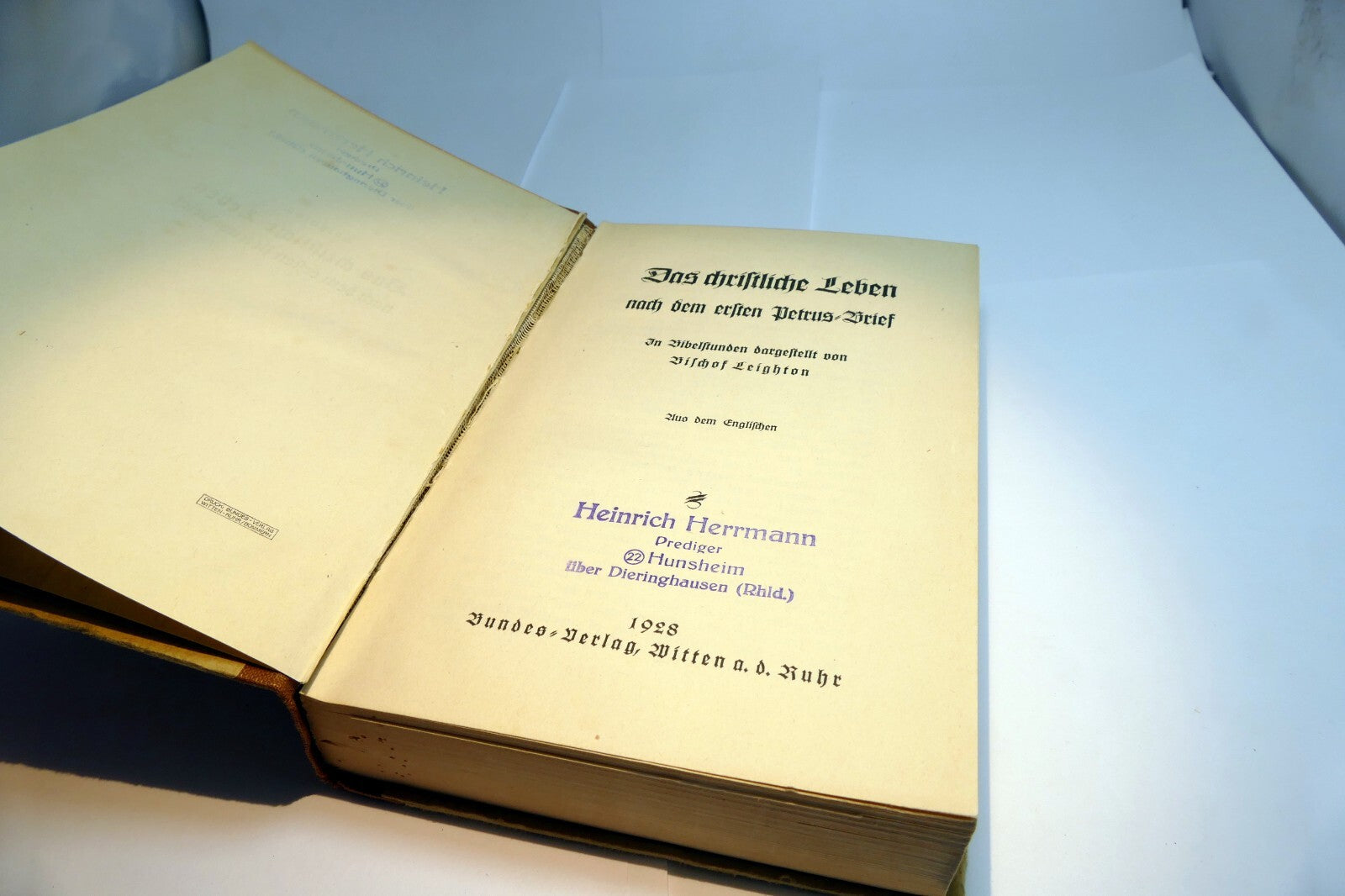 Der Erste Brief Des Petrus, Hardcover 1928