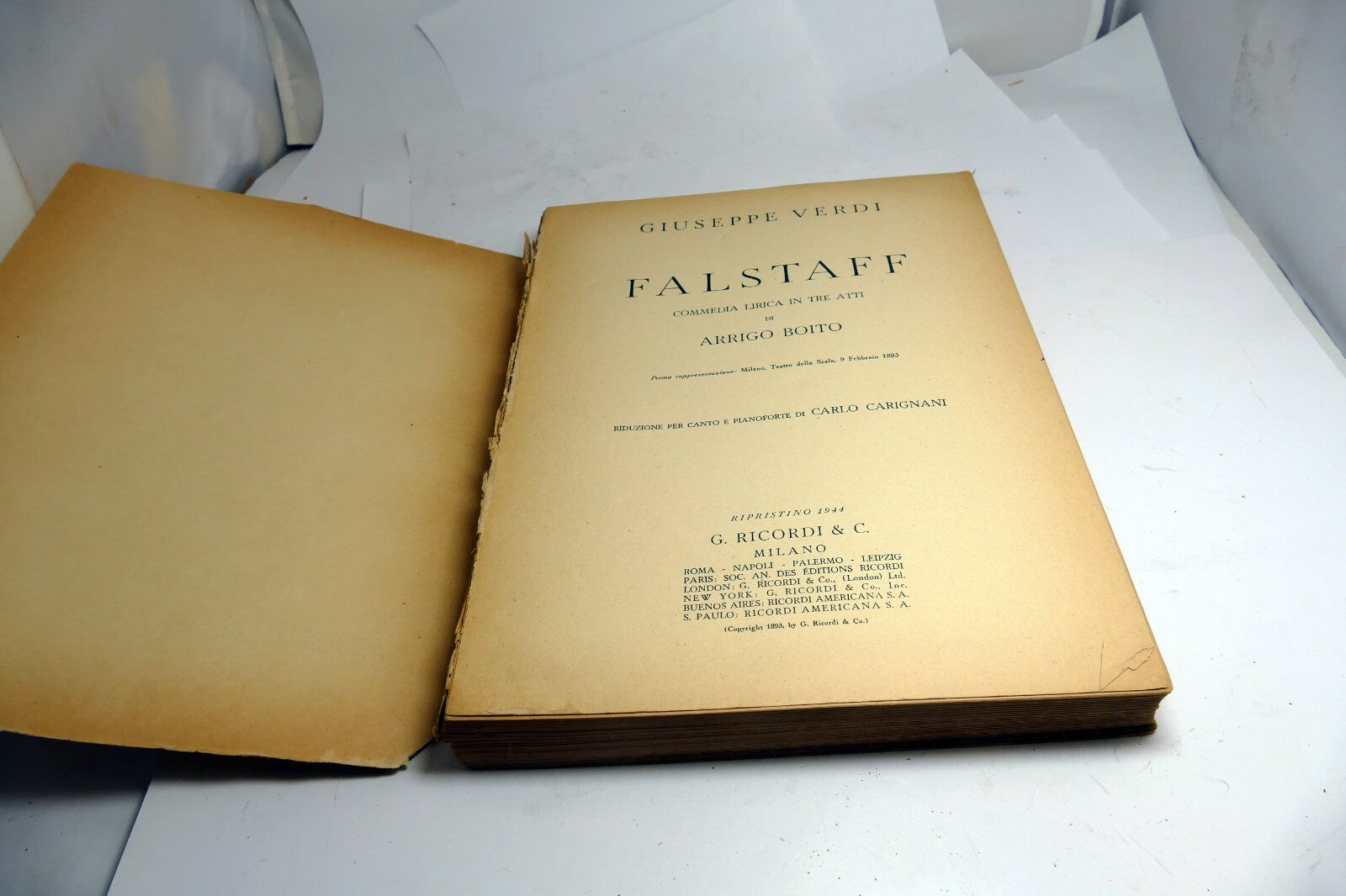 Falstaff Giuseppi Verdi Libretto Opera 1893 Matz Boito Arrigo Boito Milano Italy