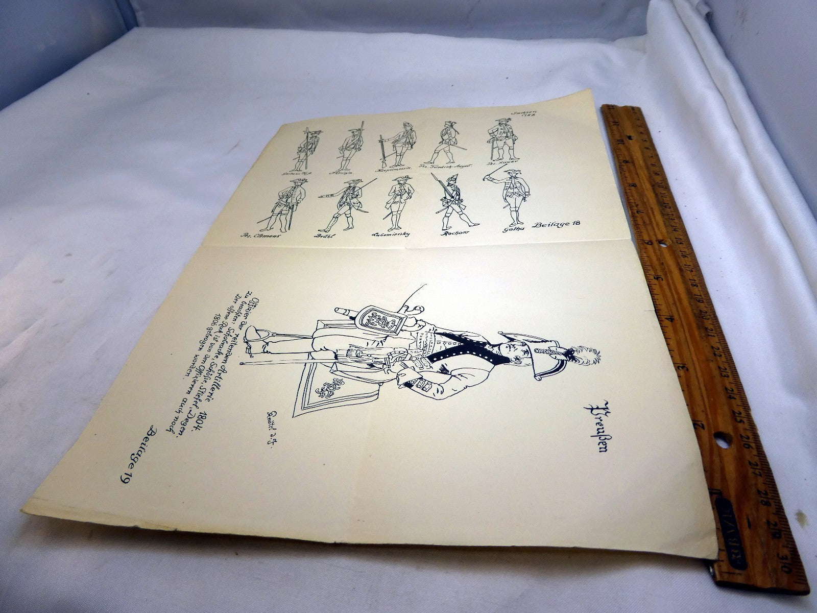 Sachsen 1753 Offizier der reitenden Artillerie 1804   Uniform picture vintage