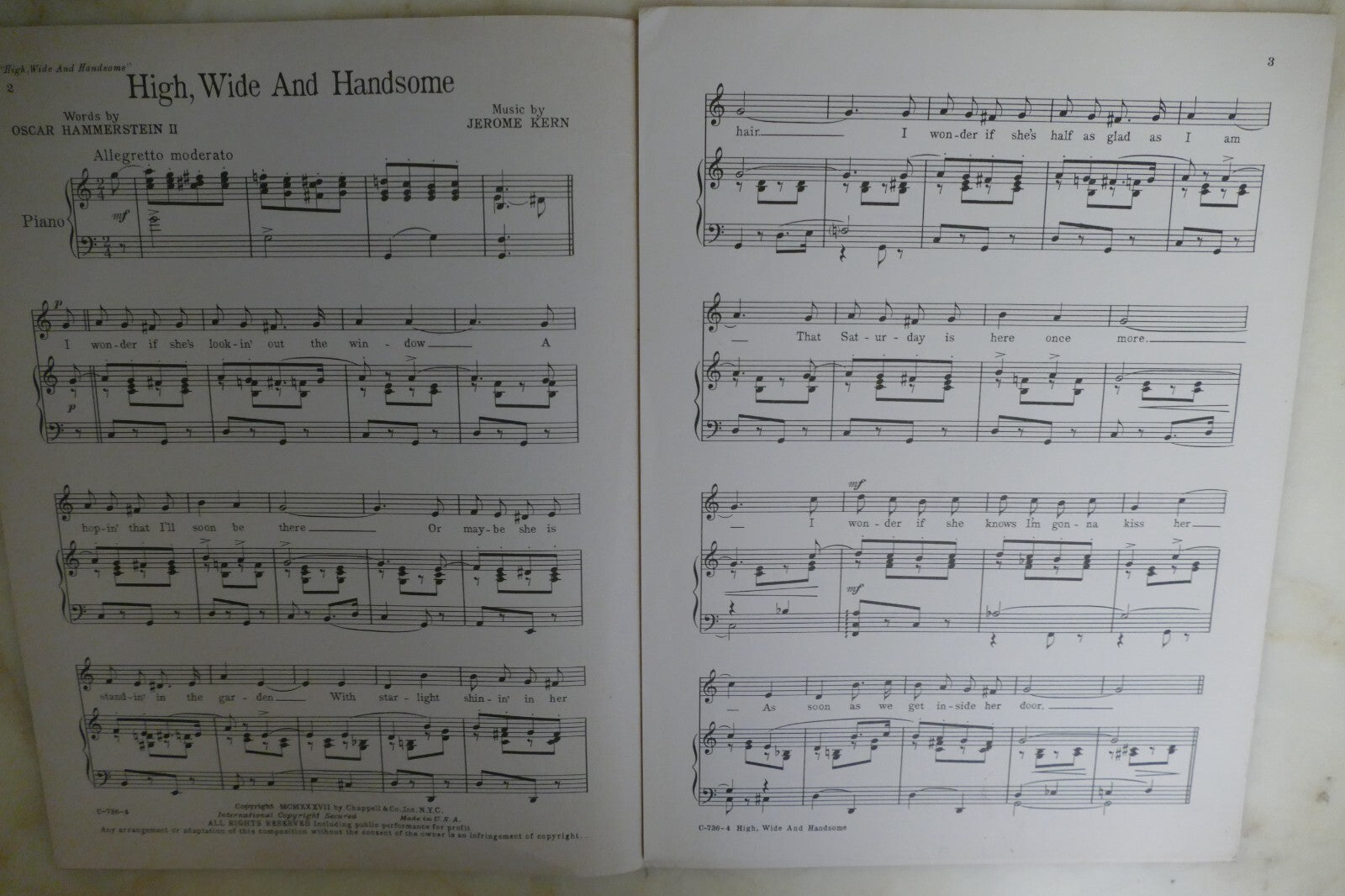 High, Wide And Handsome 1937 by Jerome Kern from High, Wide And Handsome