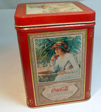 Vintage Coca-Cola Tin Can 1994 Red & Gold "Enjoy Thirst" Drink rectangle  5.5"