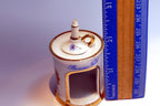 Miniature Limoges France Porcelain Tea Pot Pitcher Candle Warmer  Bonne Nuit