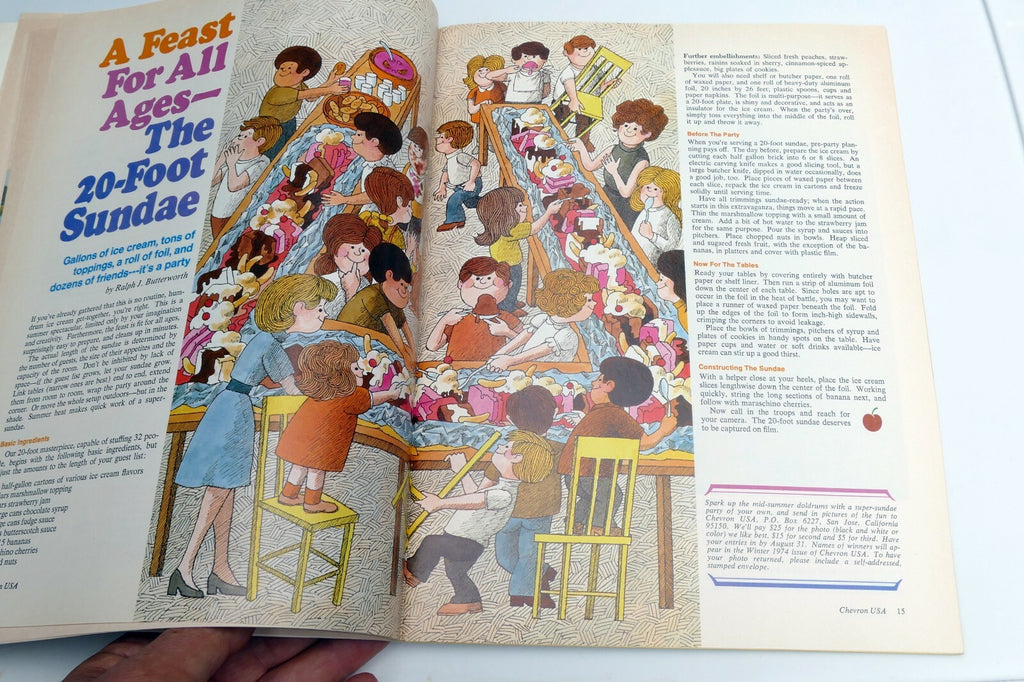 Summer 1974 Chevron USA Travel Club Magazine Small Boat Sailing Oregon's Sahara