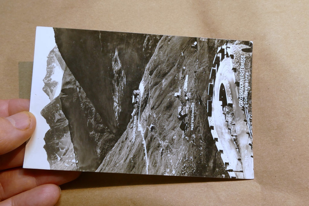 Großglockner-Alpine Road postcard Black & white Austria vintage - unposted