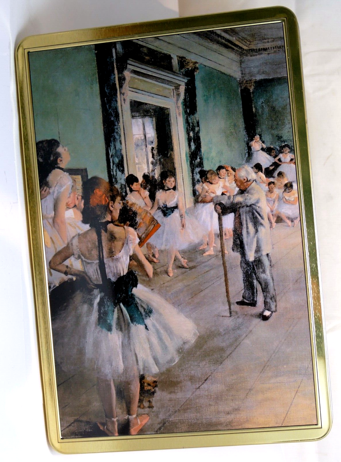 Stollwerck decorative tin ballerina degas 9x6" large chocolates made in germany