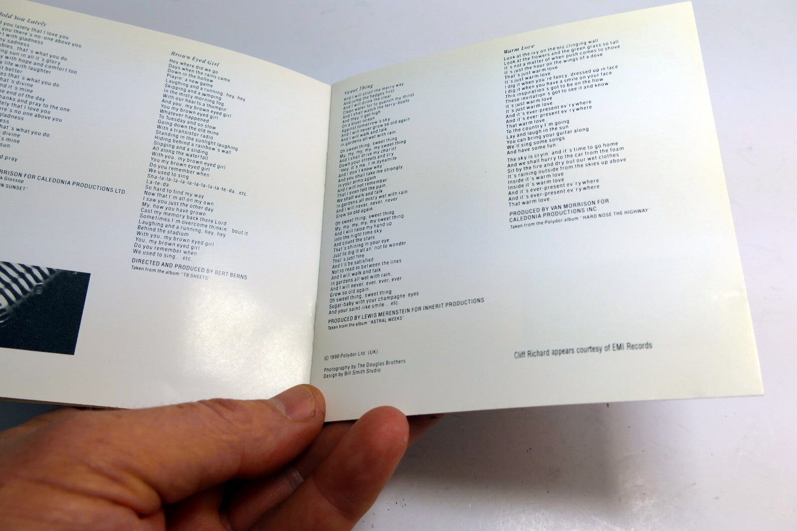 INLAY Cover ART Only - NO Case or CD included Best of Van Morrison  1990 Polydor