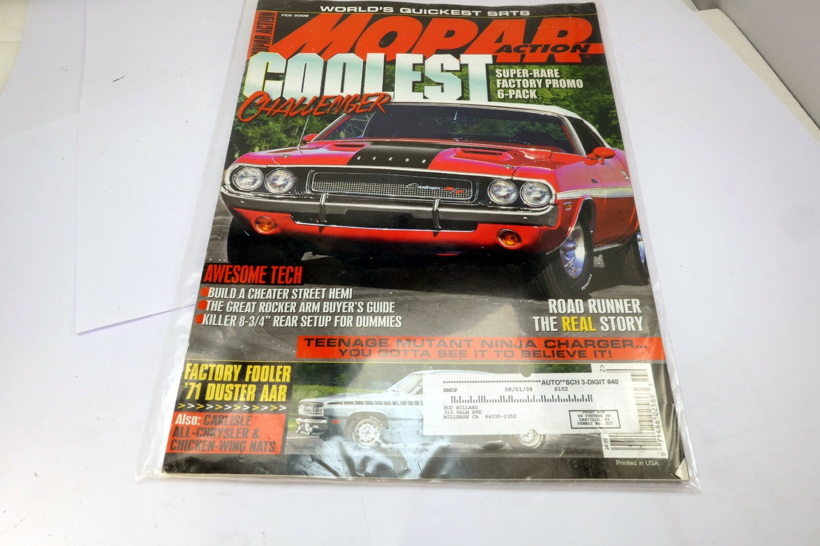 Mopar Action Car Magazine Feb 2008 6-Pack Challenger Road Runner Real Story