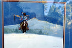 GALE RUNNING WOLF SR "WINTER HUNTER" SIGNED Acrylic Painting Blackfeet Native US