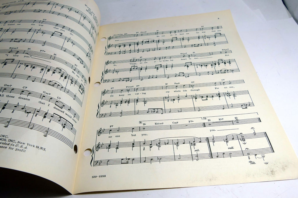 No One Doc Pomus Mort Shuman 1961 Sheet Music Ray Charles